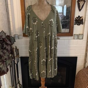 Floral Green Dress